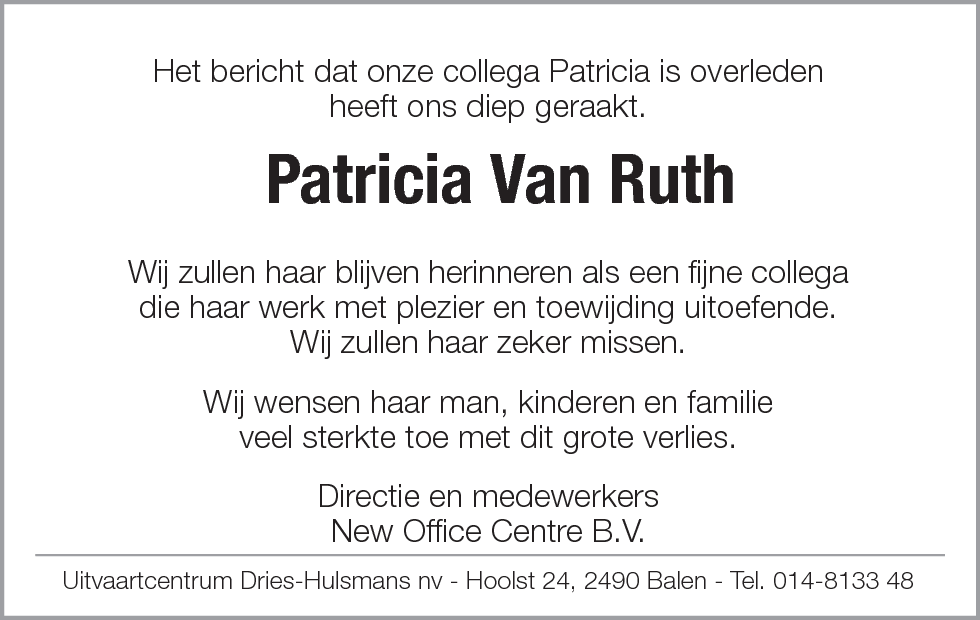 Patricia Van Ruth