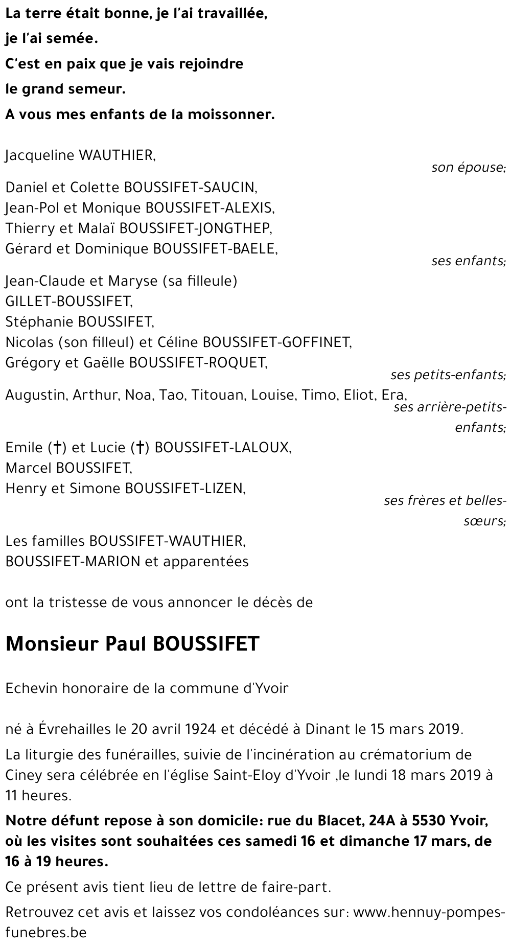 Paul BOUSSIFET