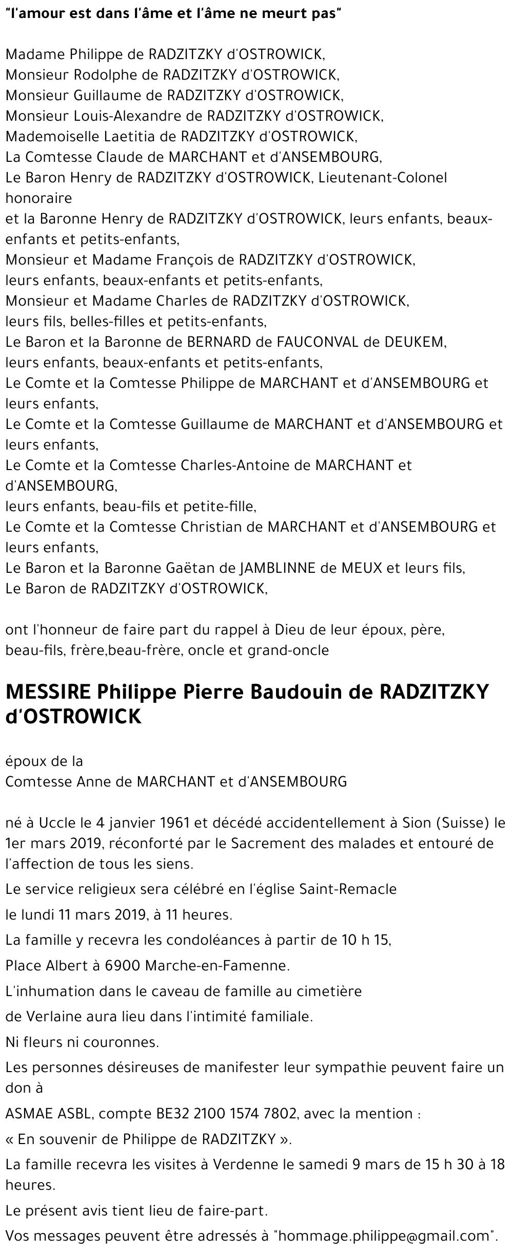 Philippe de RADZITZKY d'OSTROWICK