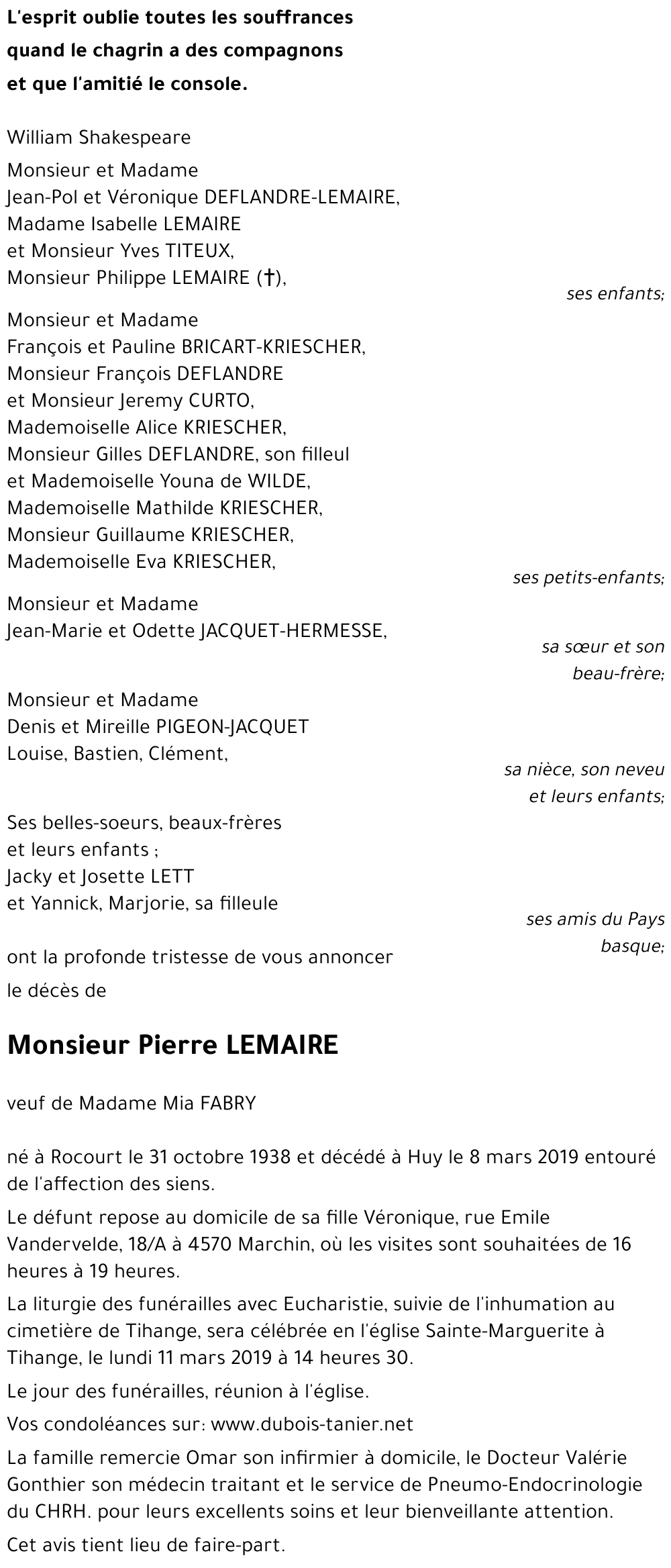 Pierre LEMAIRE