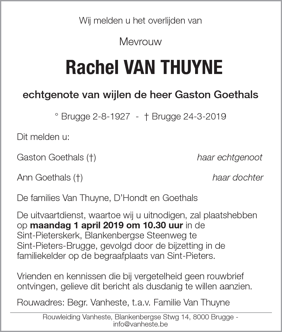 Rachel Van Thuyne