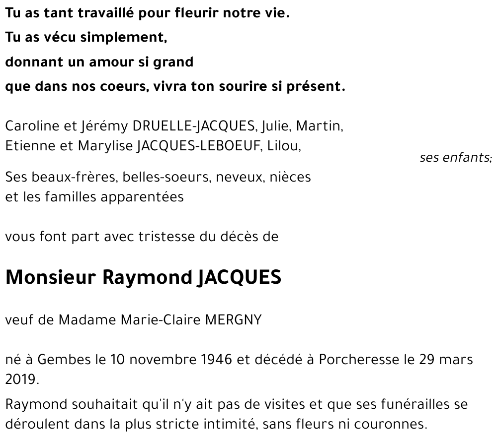 Raymond JACQUES