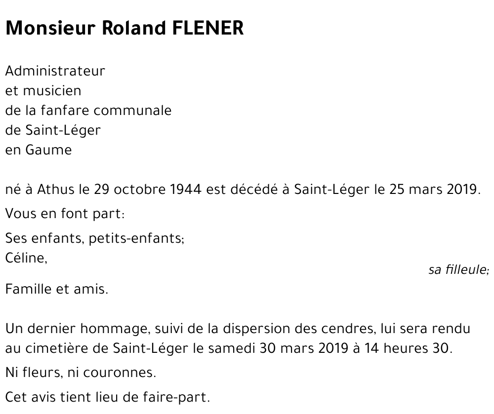 Roland FLENER 
