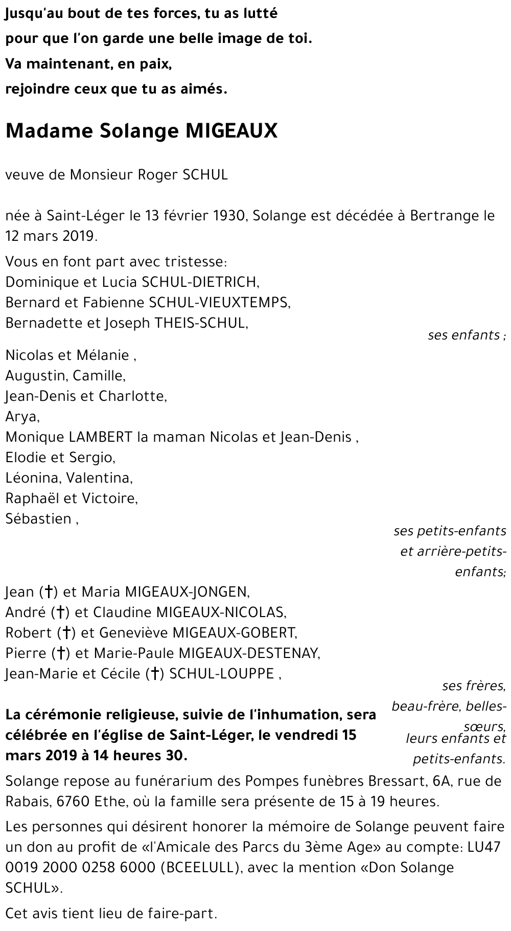 Solange MIGEAUX 