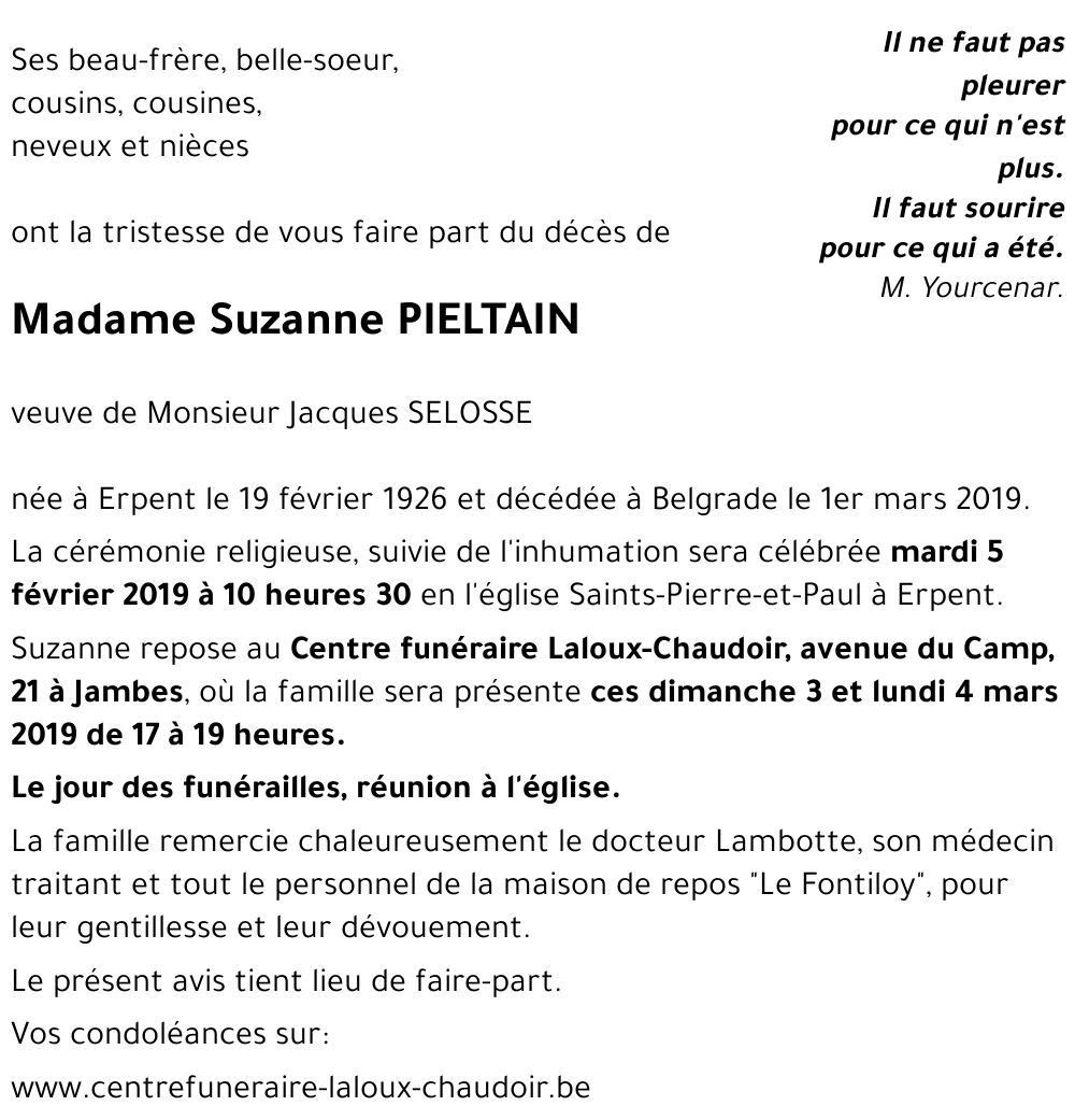 Suzanne PIELTAIN