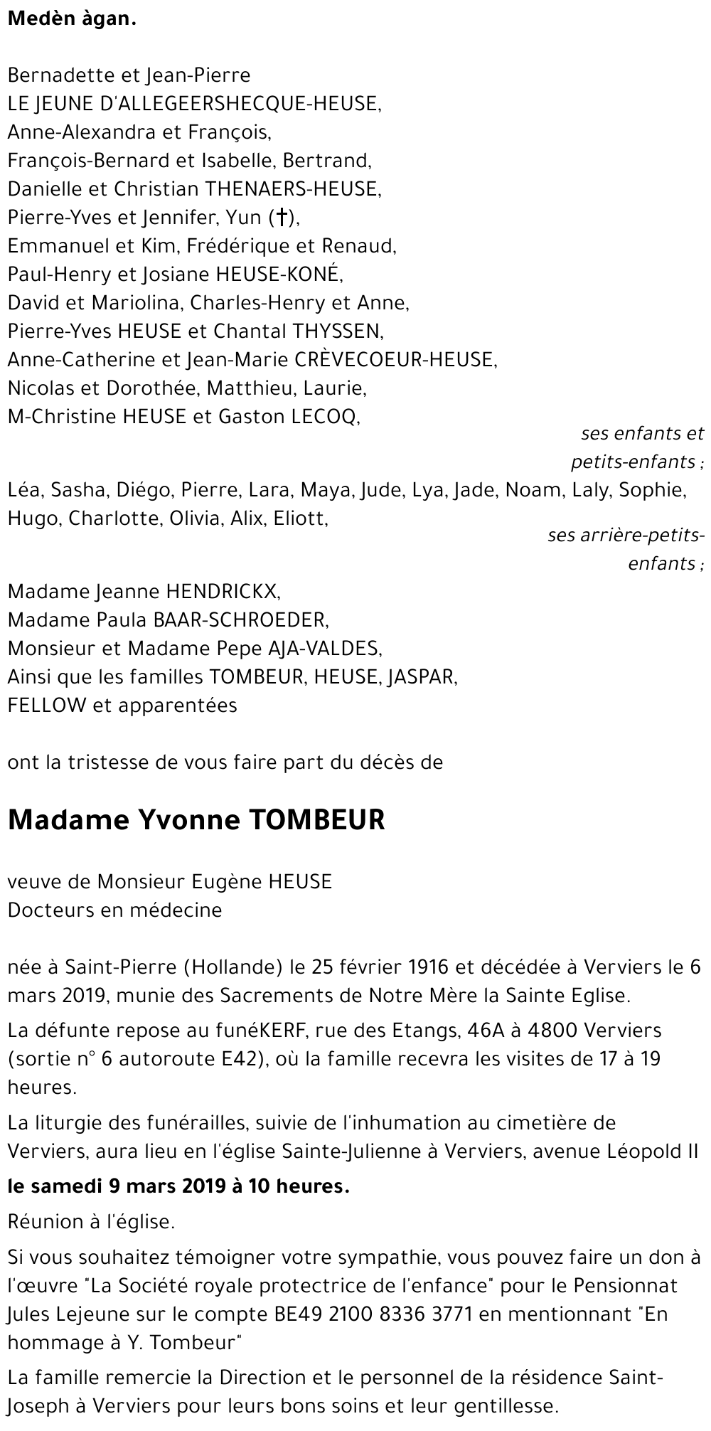 Yvonne TOMBEUR