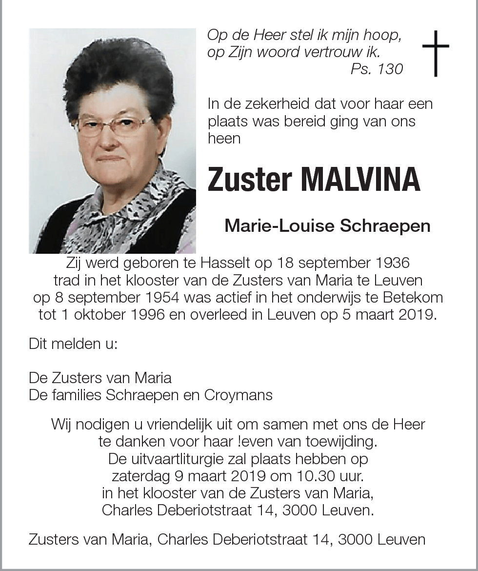 Zuster Malvina