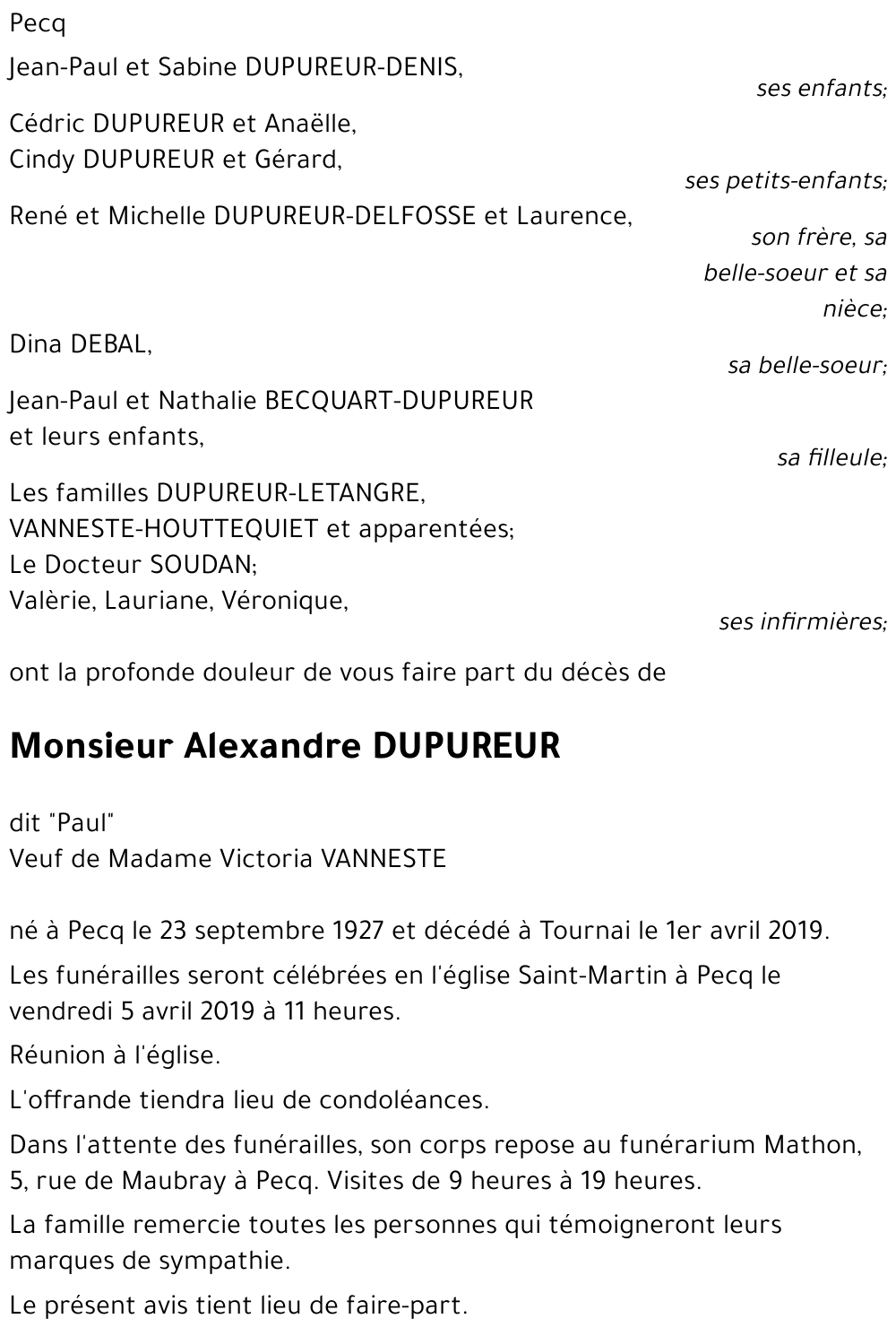 Alexandre DUPUREUR