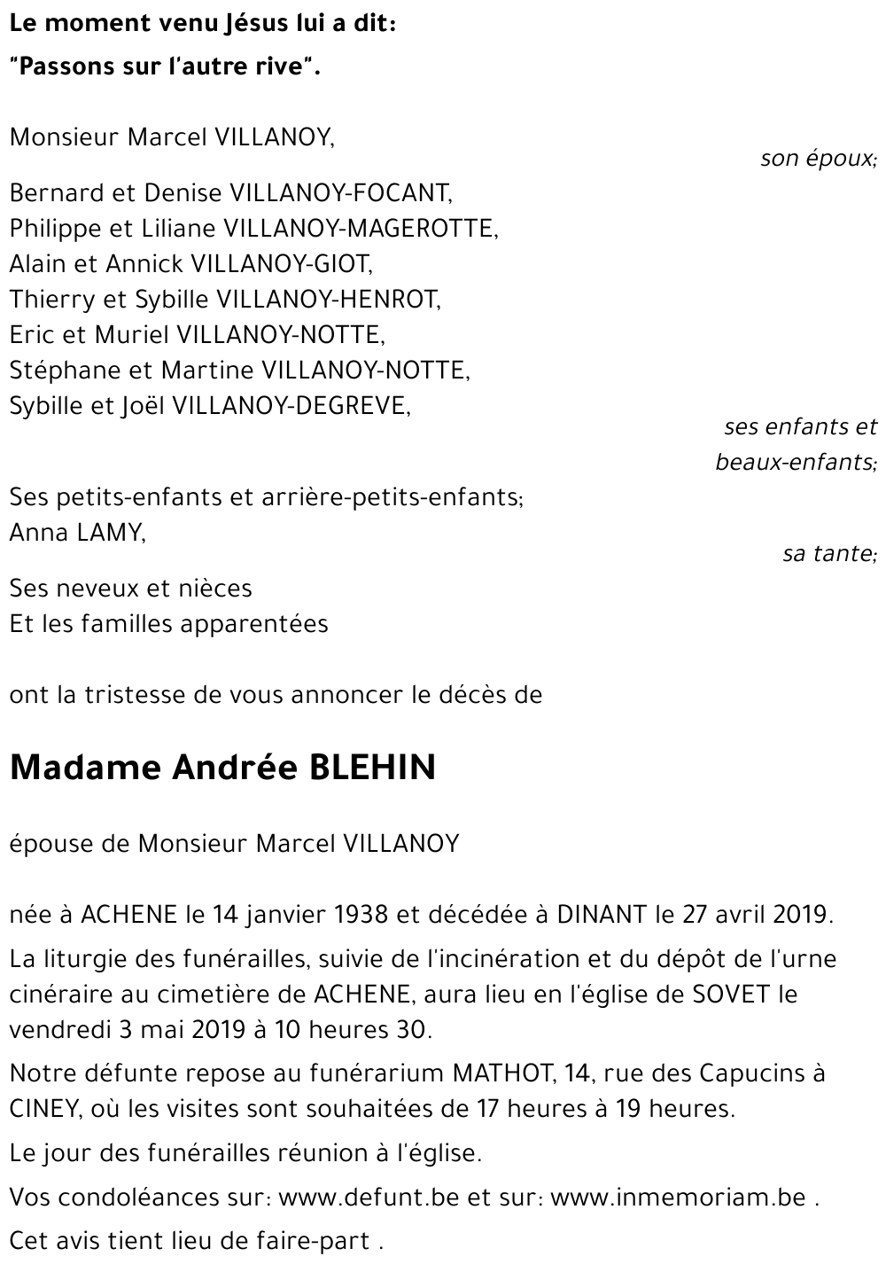 Andrée BLEHIN