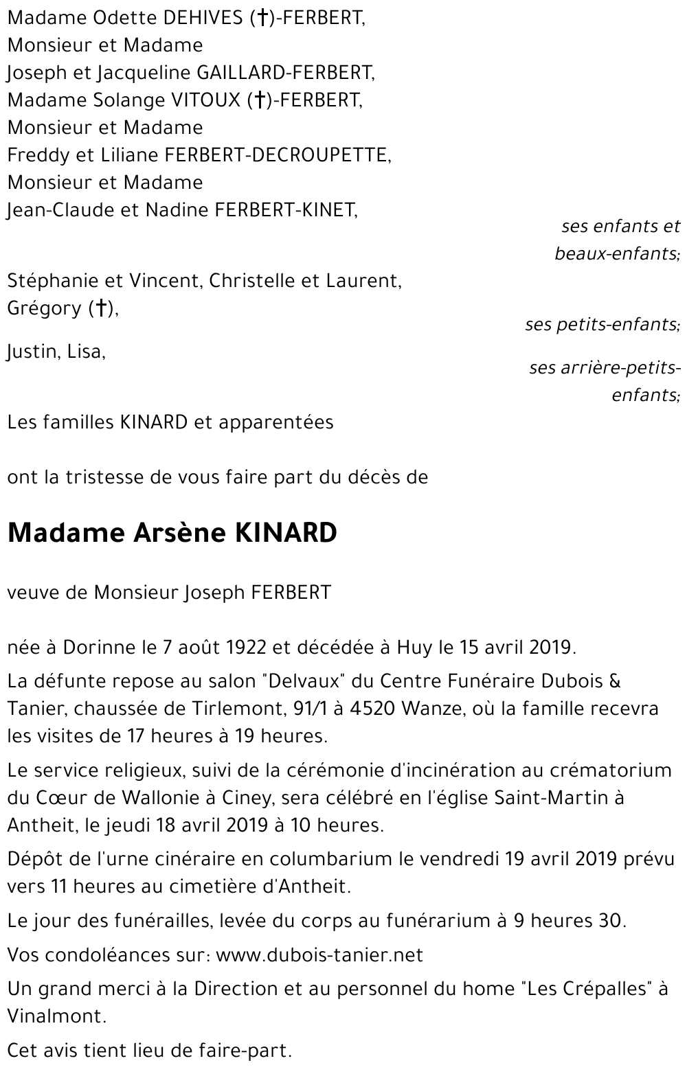 Arsène KINARD