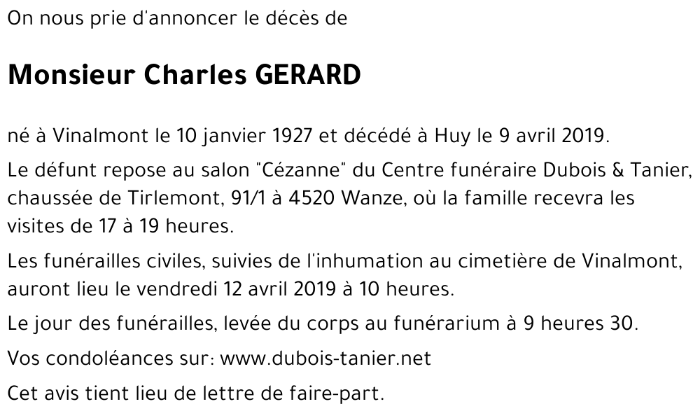 Charles GERARD
