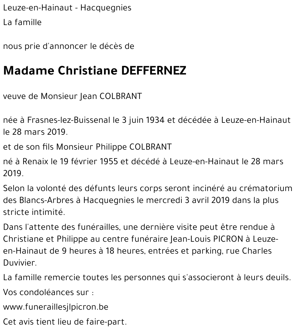 Christiane DEFFERNEZ
