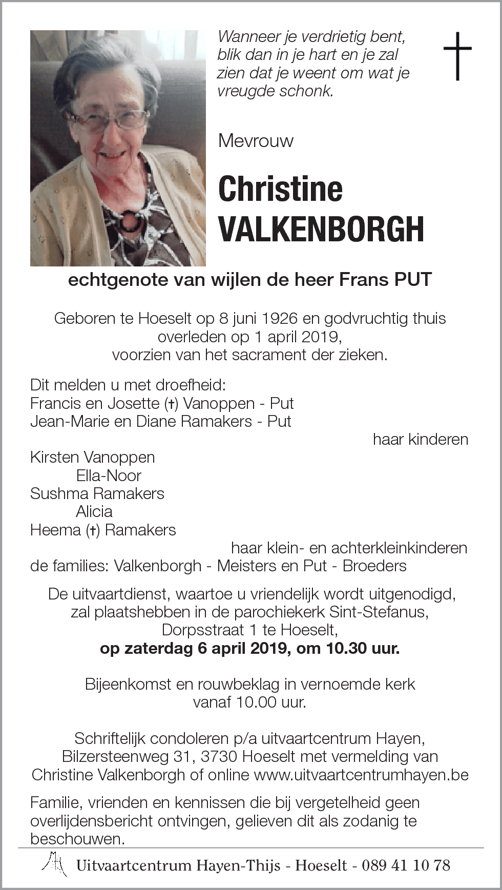 Christine VALKENBORGH