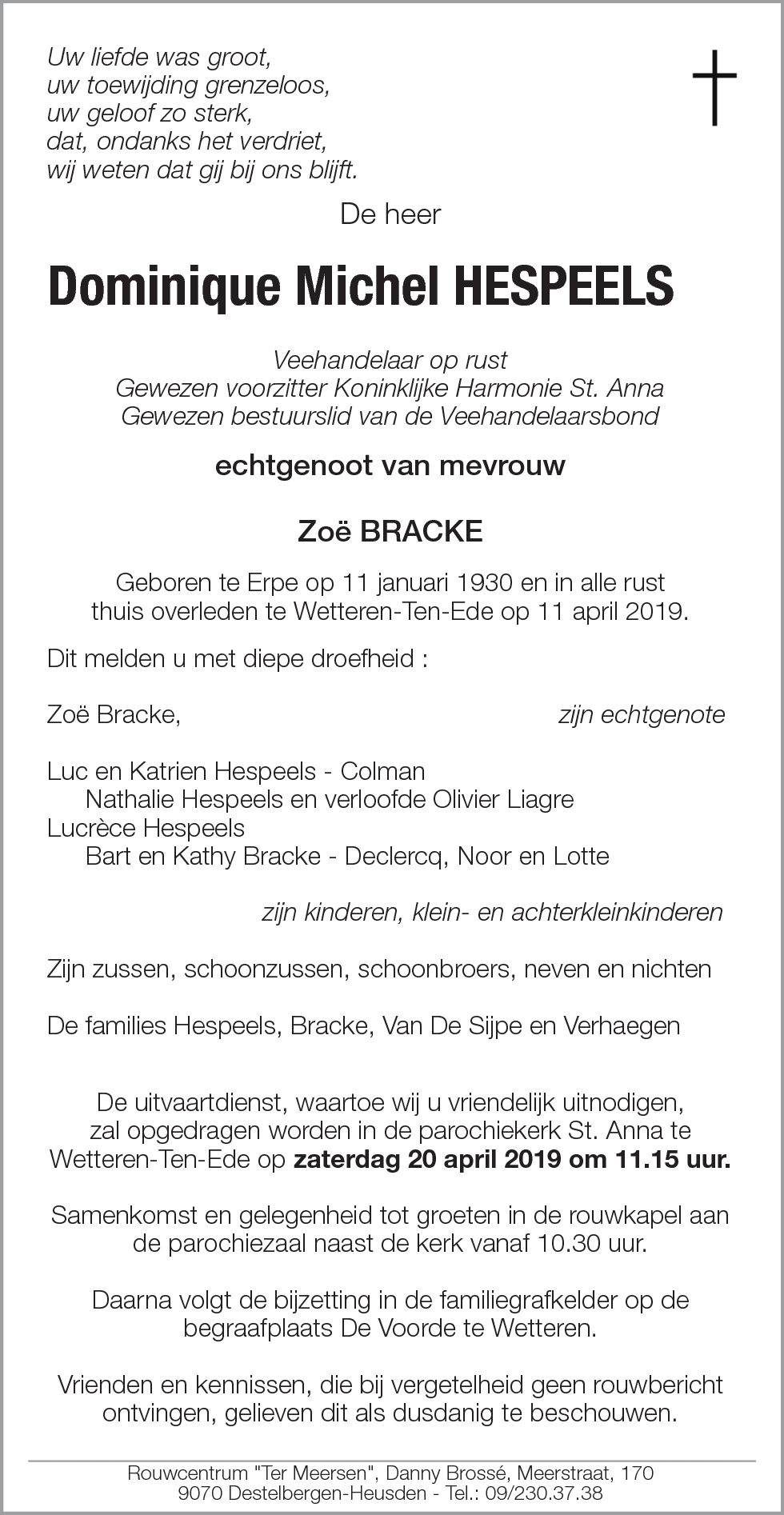 Dominique Michel HESPEELS
