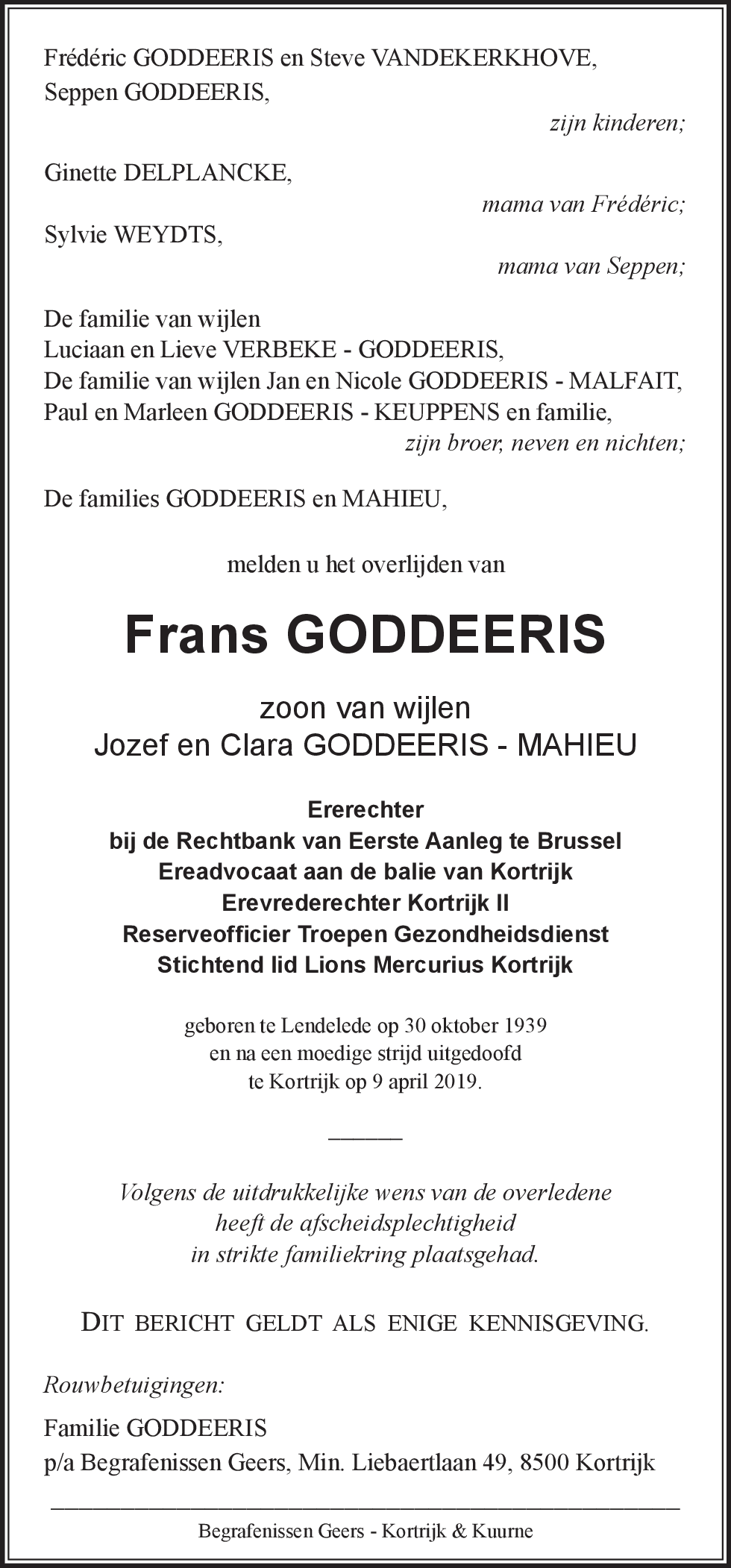 Frans GODDEERIS