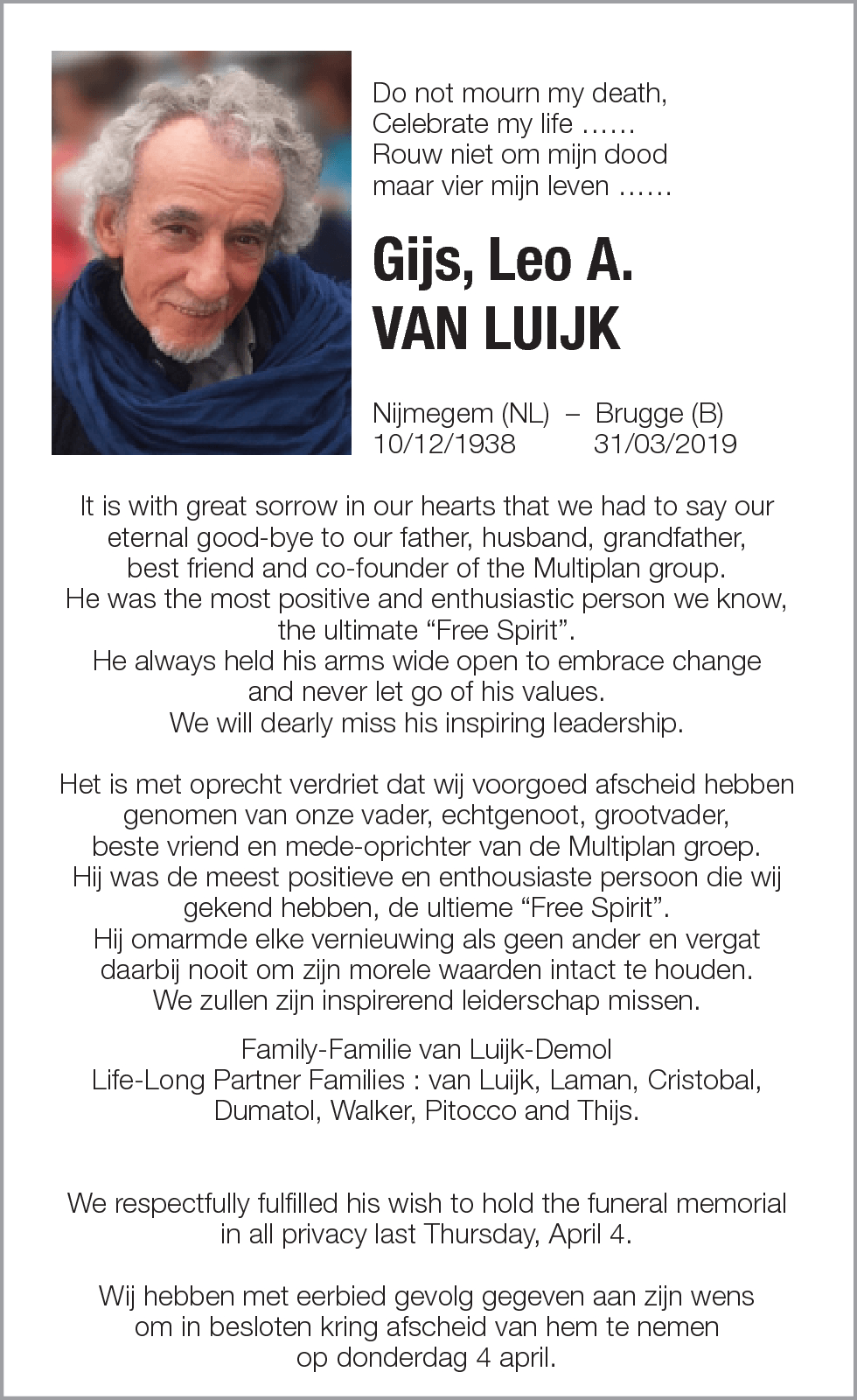 Gijs, Leo A. van Luijk