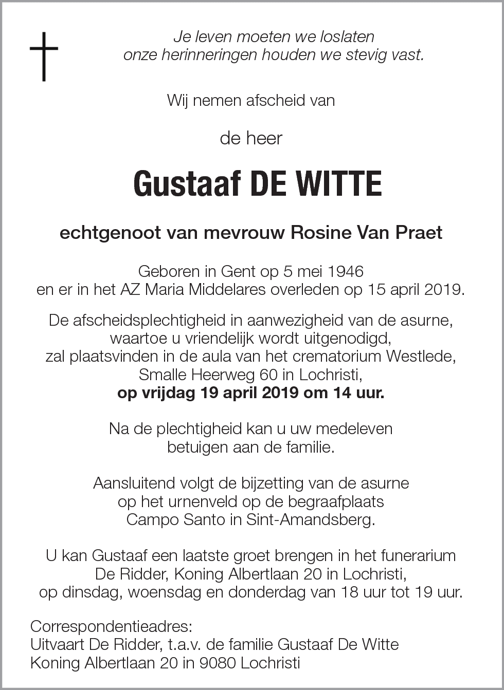 Gustaaf De Witte