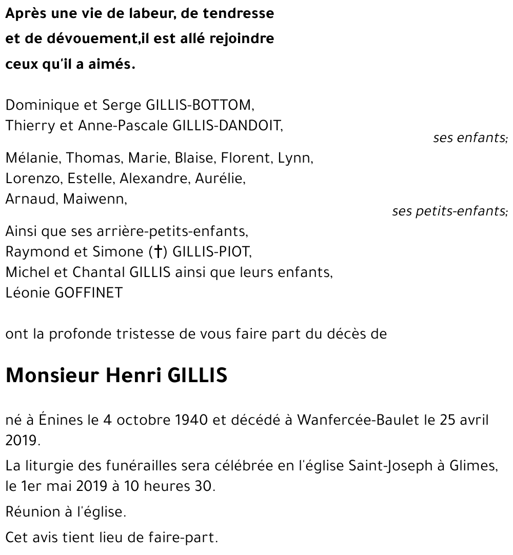 Henri GILLIS