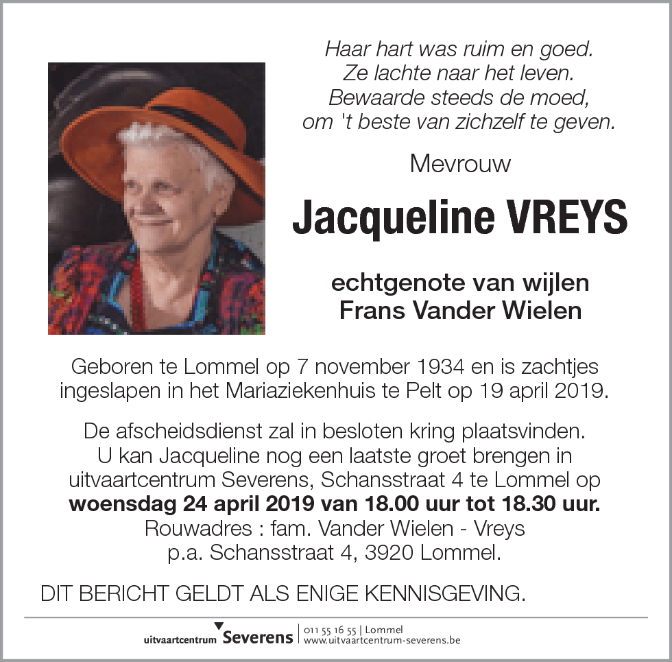 Jacqueline Vreys