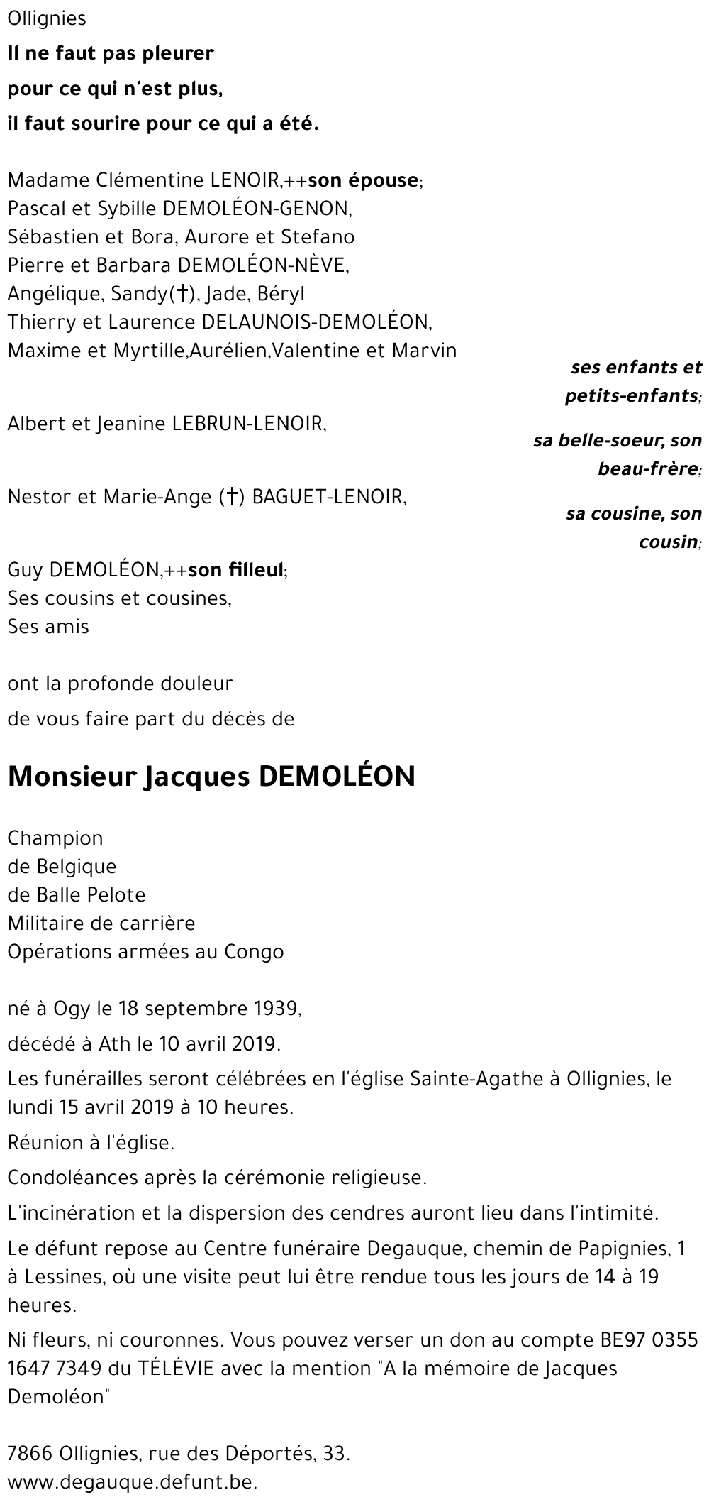 Jacques DEMOLÉON