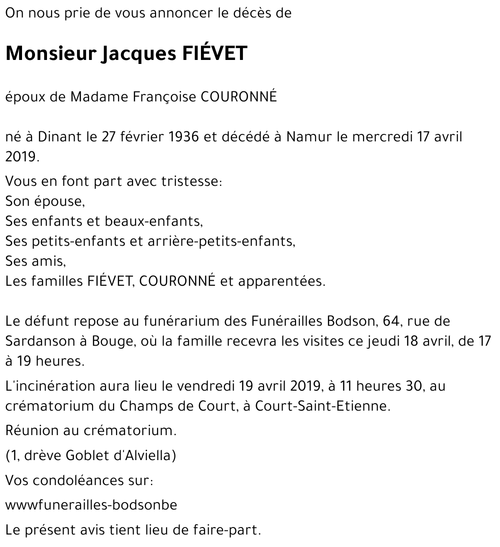 Jacques FIÉVET