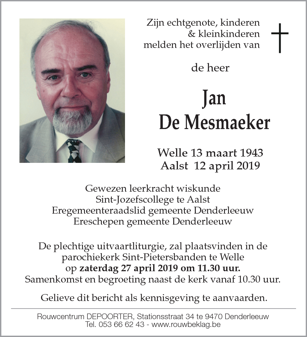 Jan De Mesmaeker