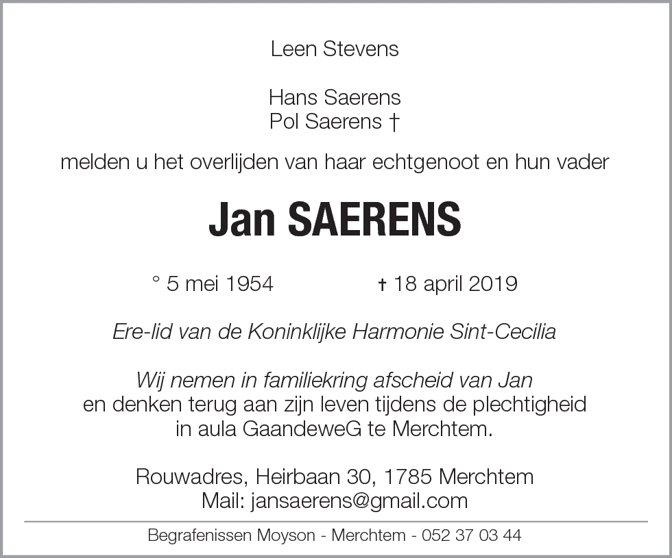 Jan Saerens