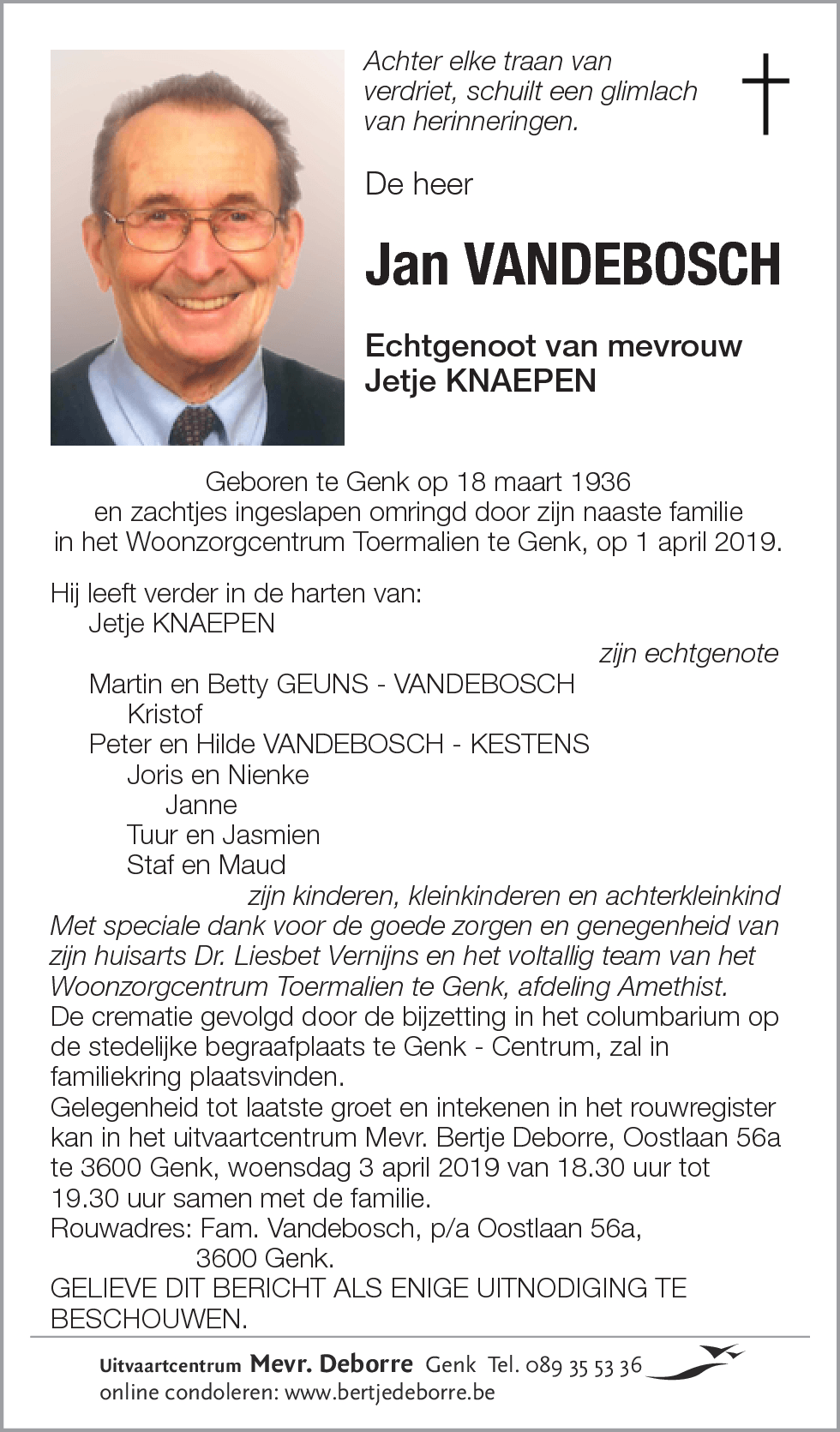 Jan VANDEBOSCH