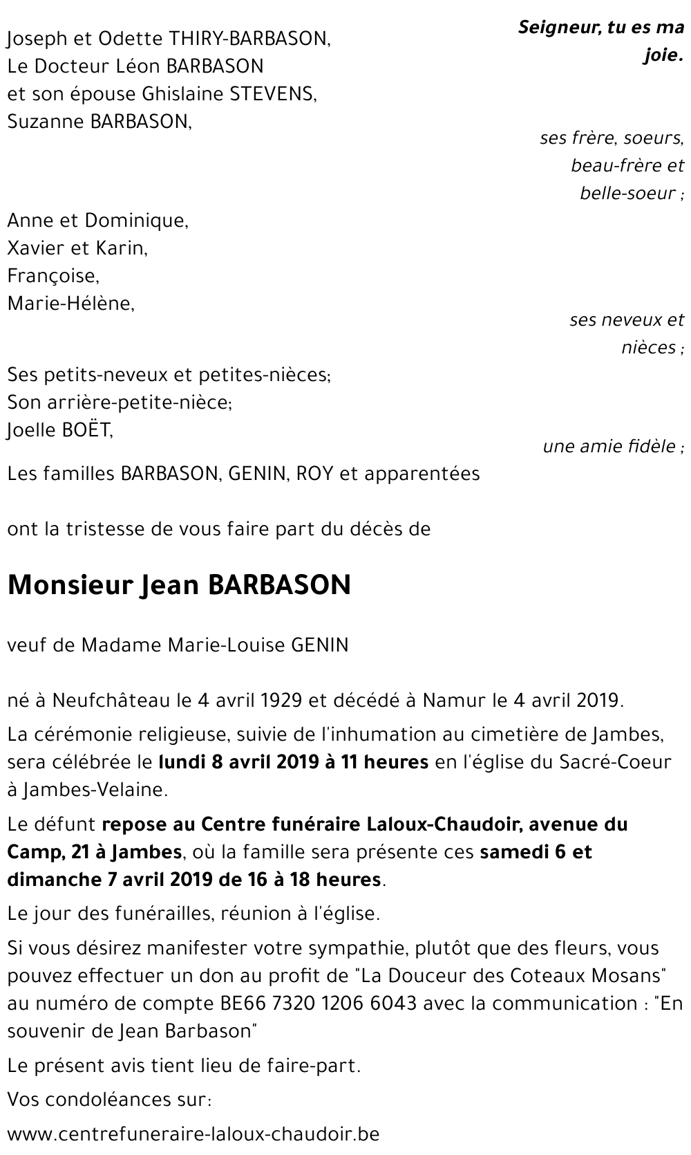 Jean BARBASON
