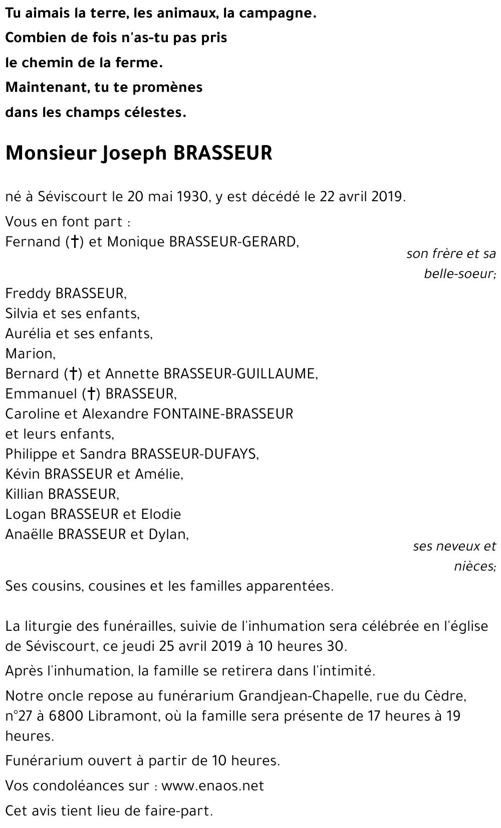 Joseph BRASSEUR