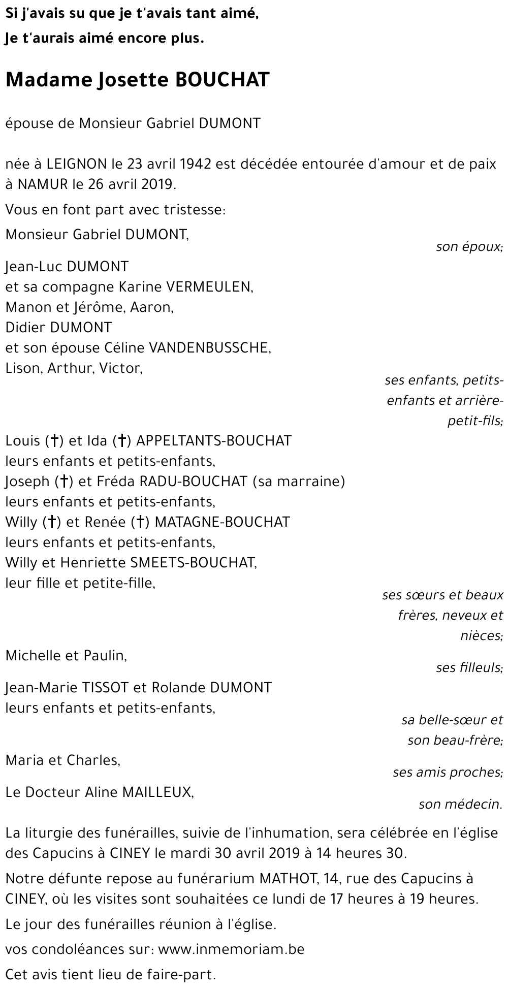Josette BOUCHAT