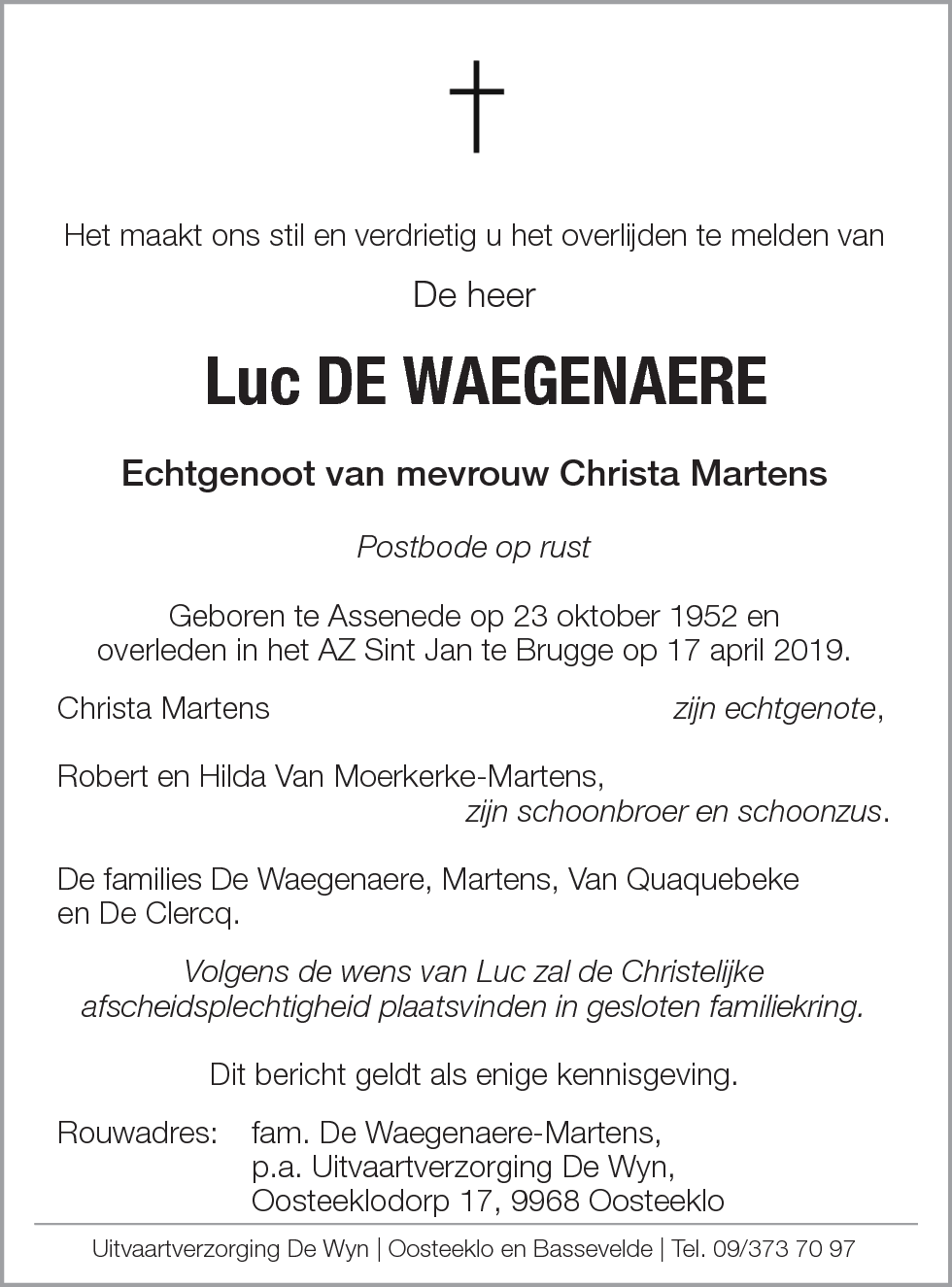 Luc De Waegenaere