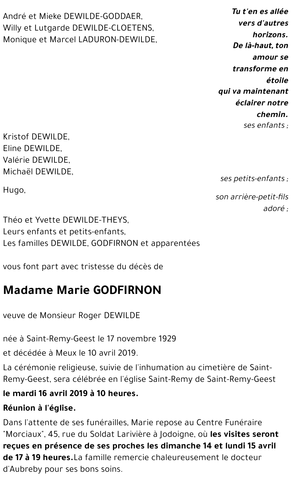 Marie GODFIRNON