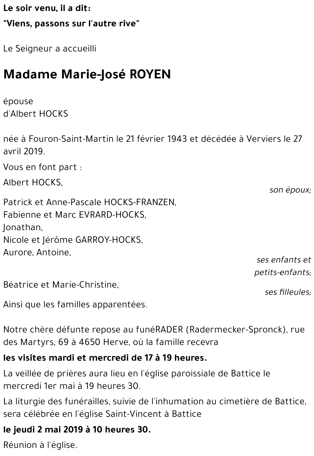 Marie-José ROYEN