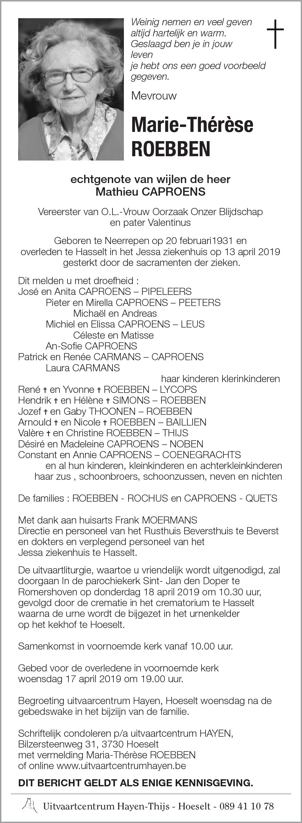 Marie-Thérèse ROEBBEN