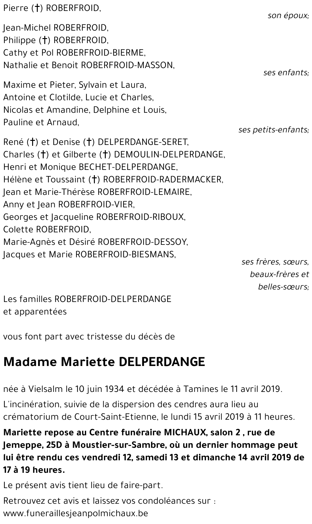 Mariette DELPERDANGE