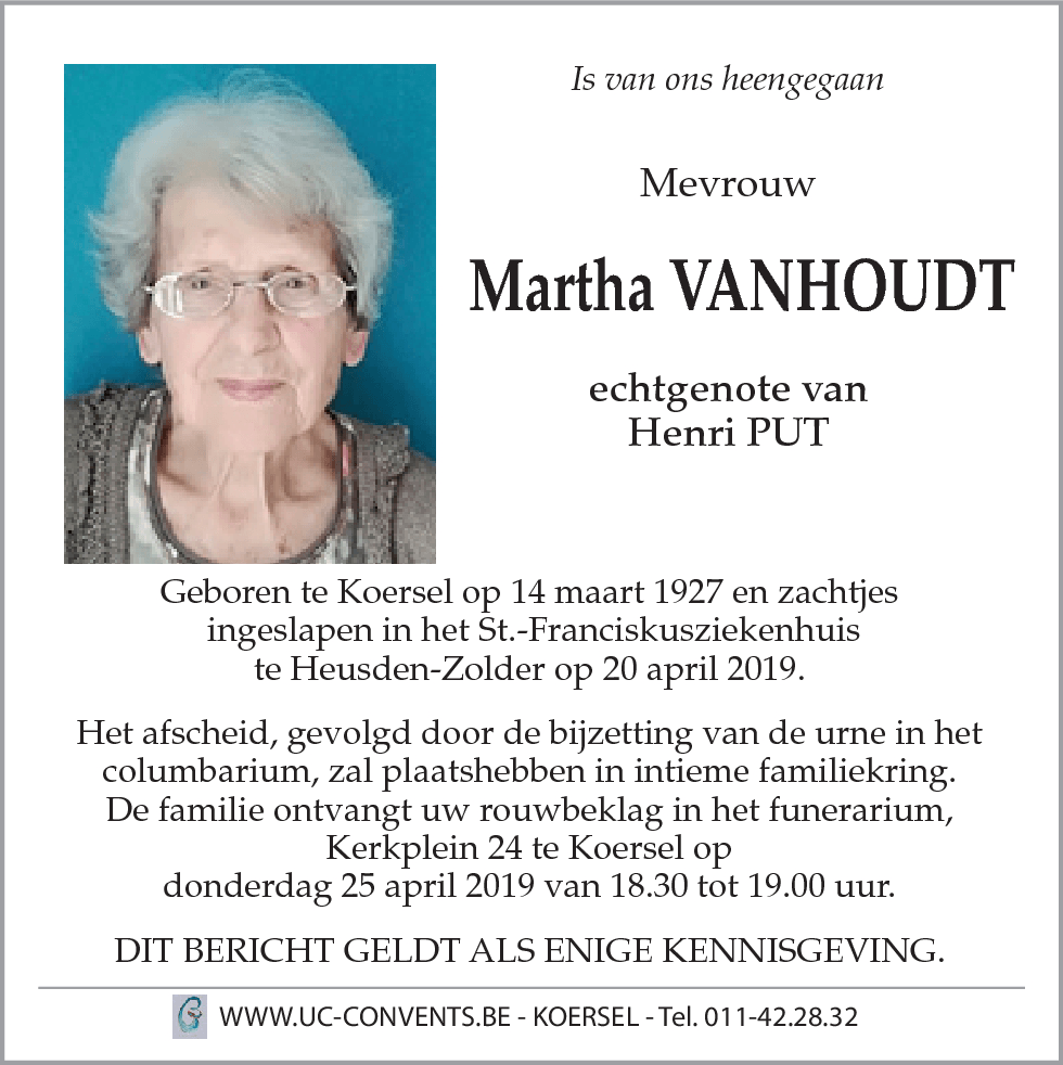 Martha Vanhoudt