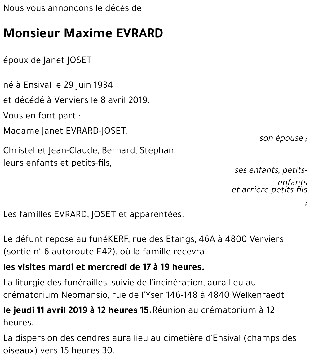 Maxime EVRARD
