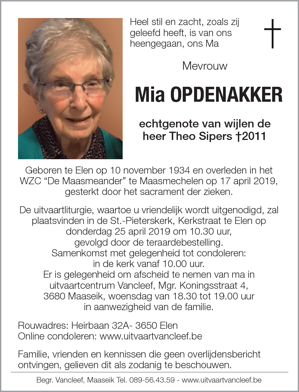 Mia Opdenakker