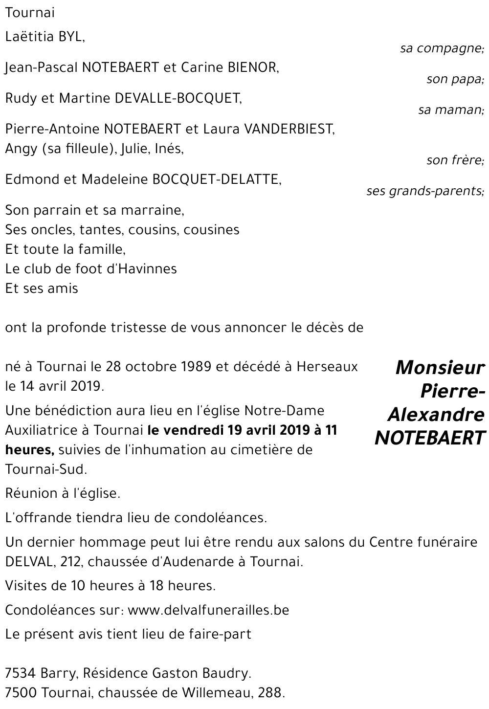 Pierre-Alexandre NOTEBAERT