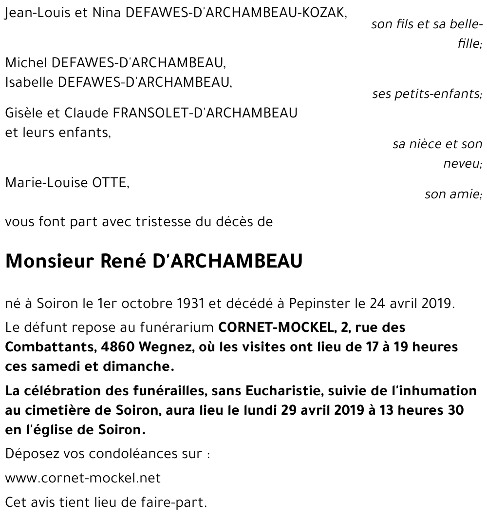 René D'ARCHAMBEAU
