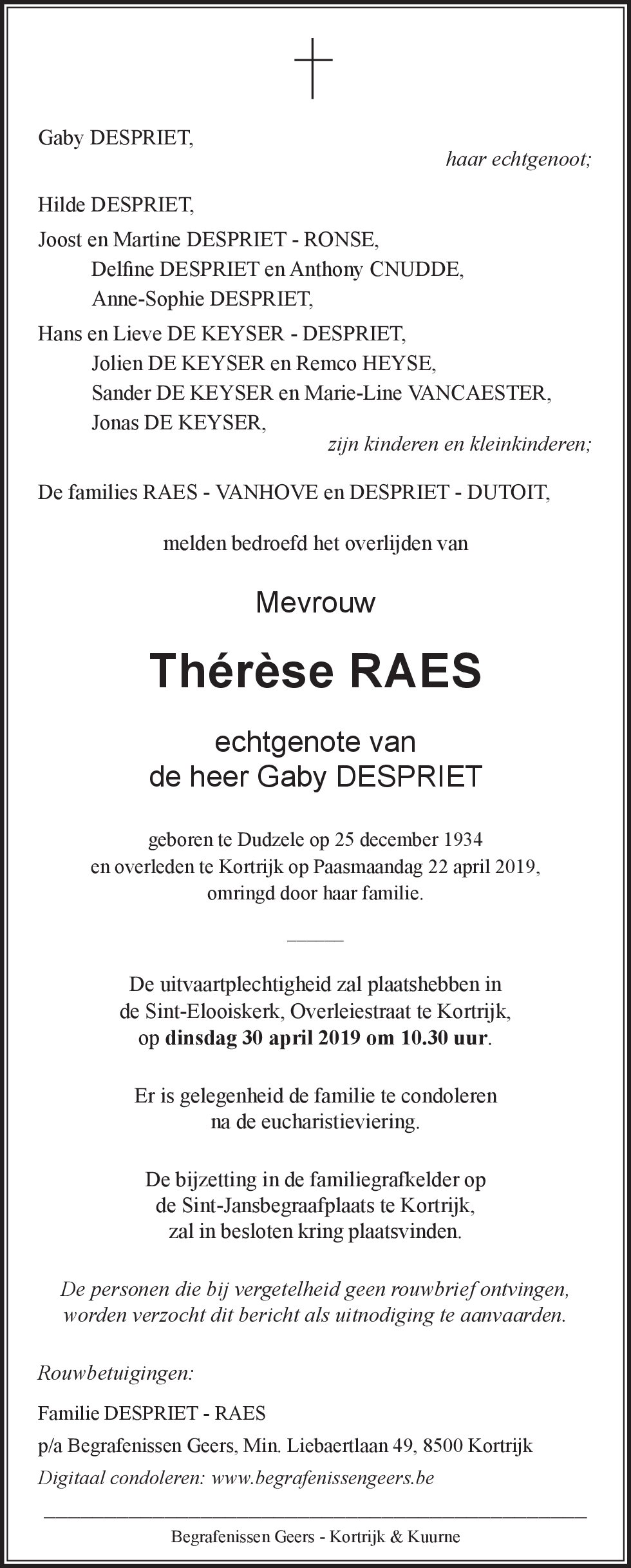 Thérèse DESPRIET - RAES