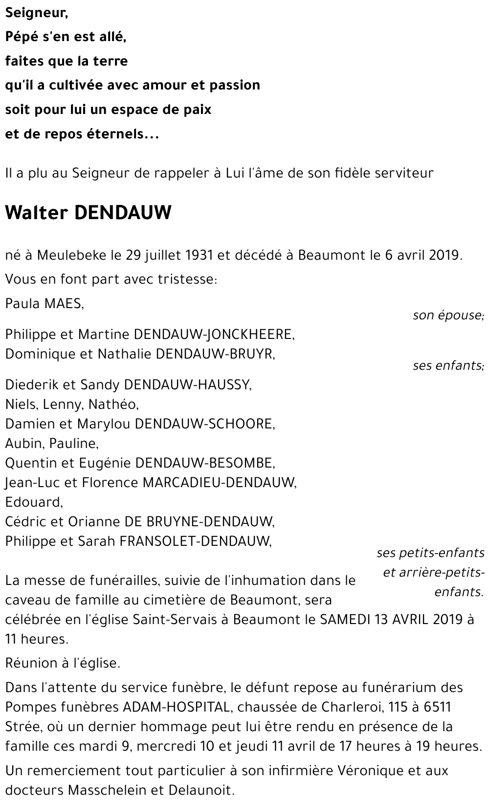 Walter DENDAUW