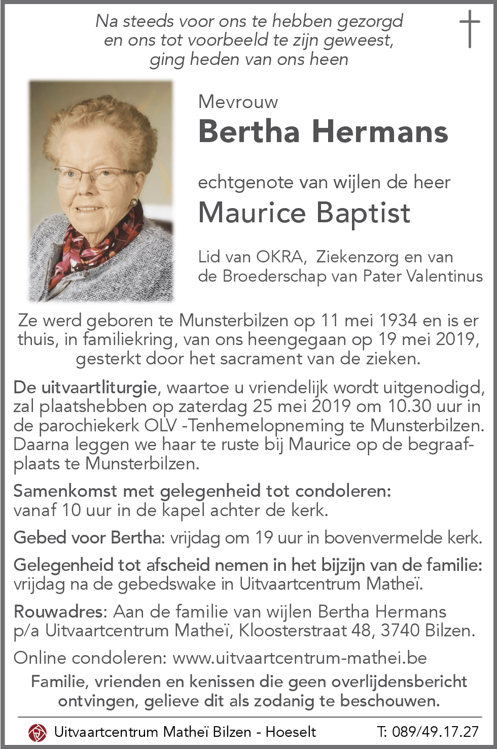 BERTHA HERMANS