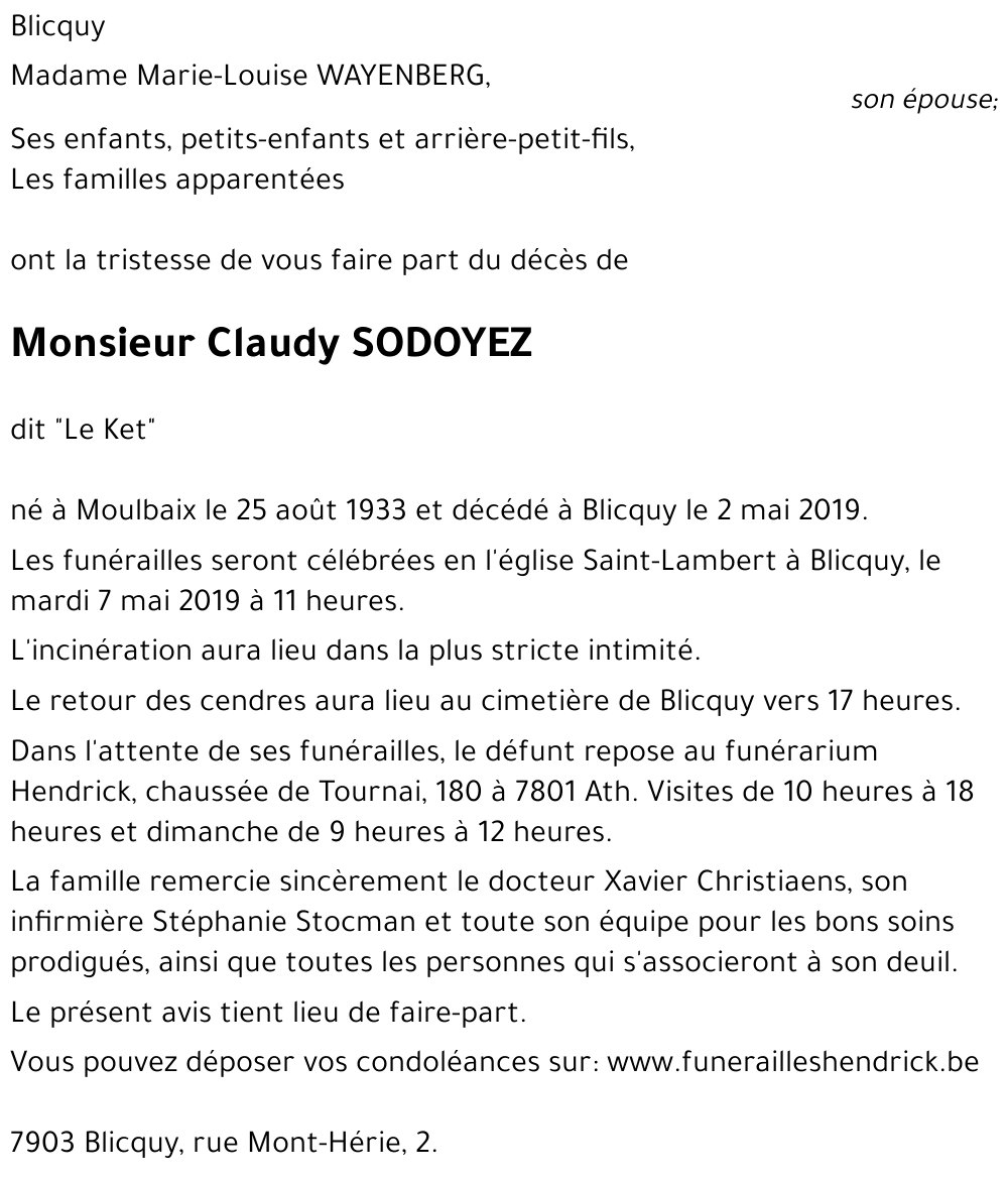 Claudy SODOYEZ