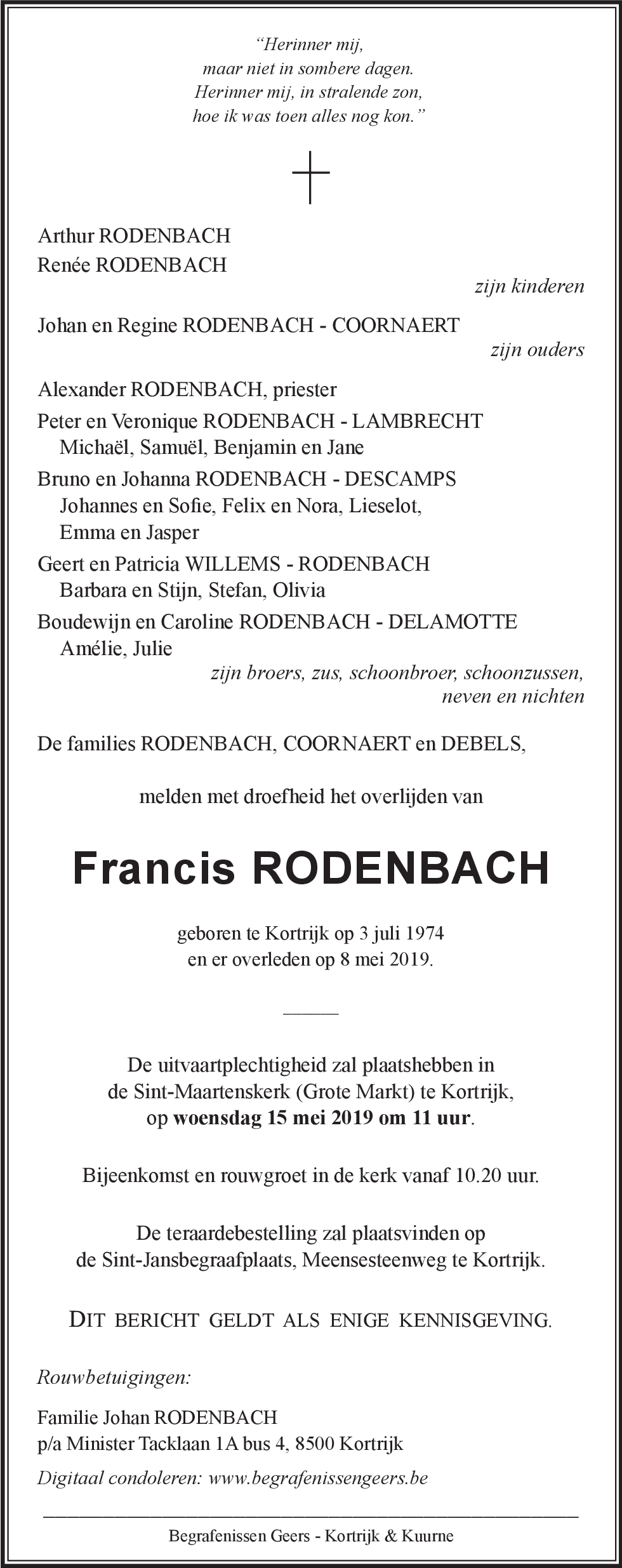 Francis RODENBACH