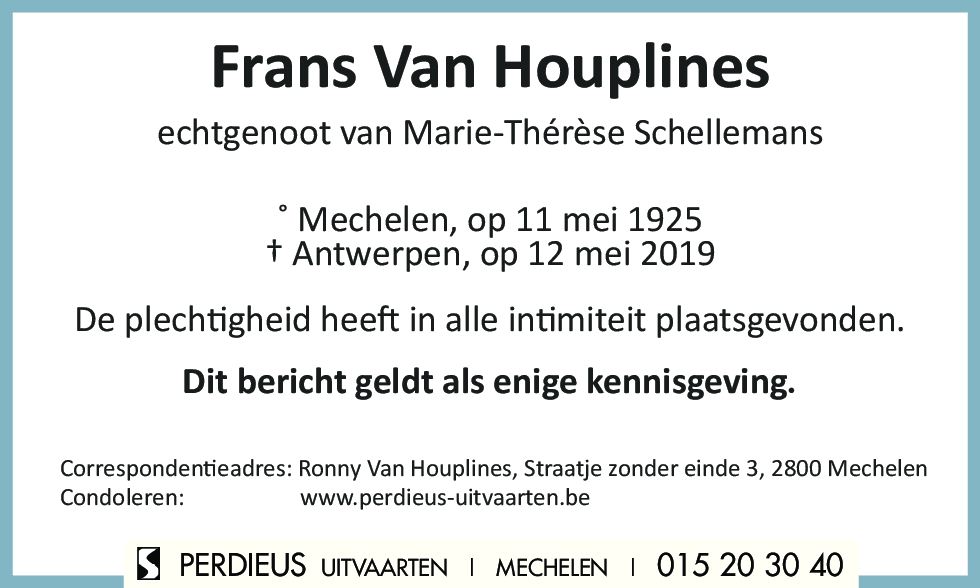 Frans Van Houplines