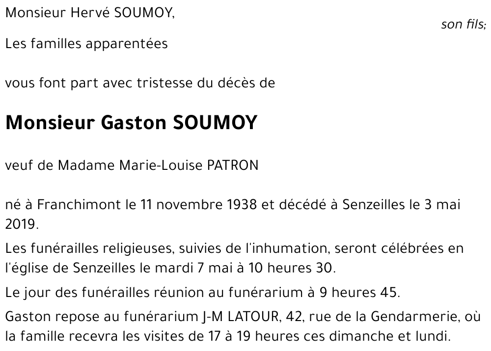 Gaston SOUMOY