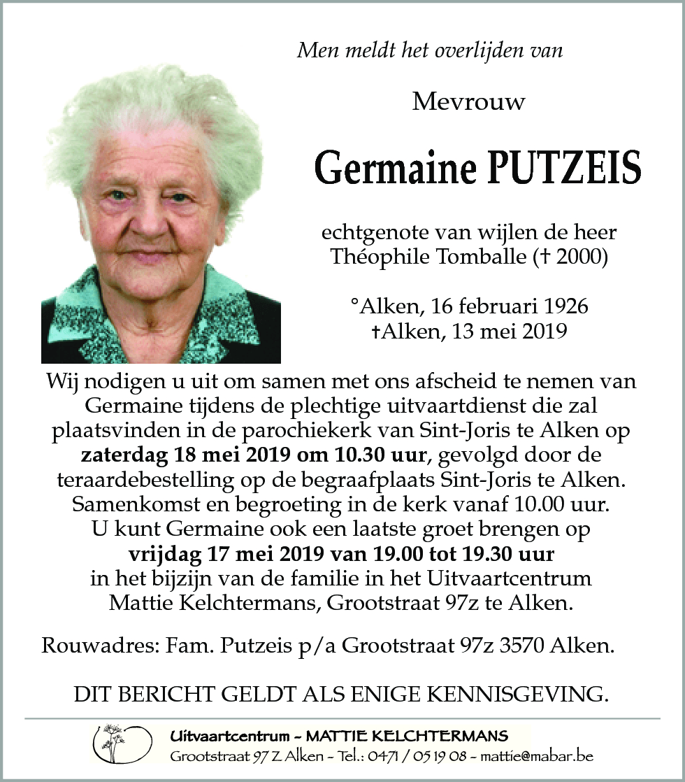 Germaine PUTZEIS