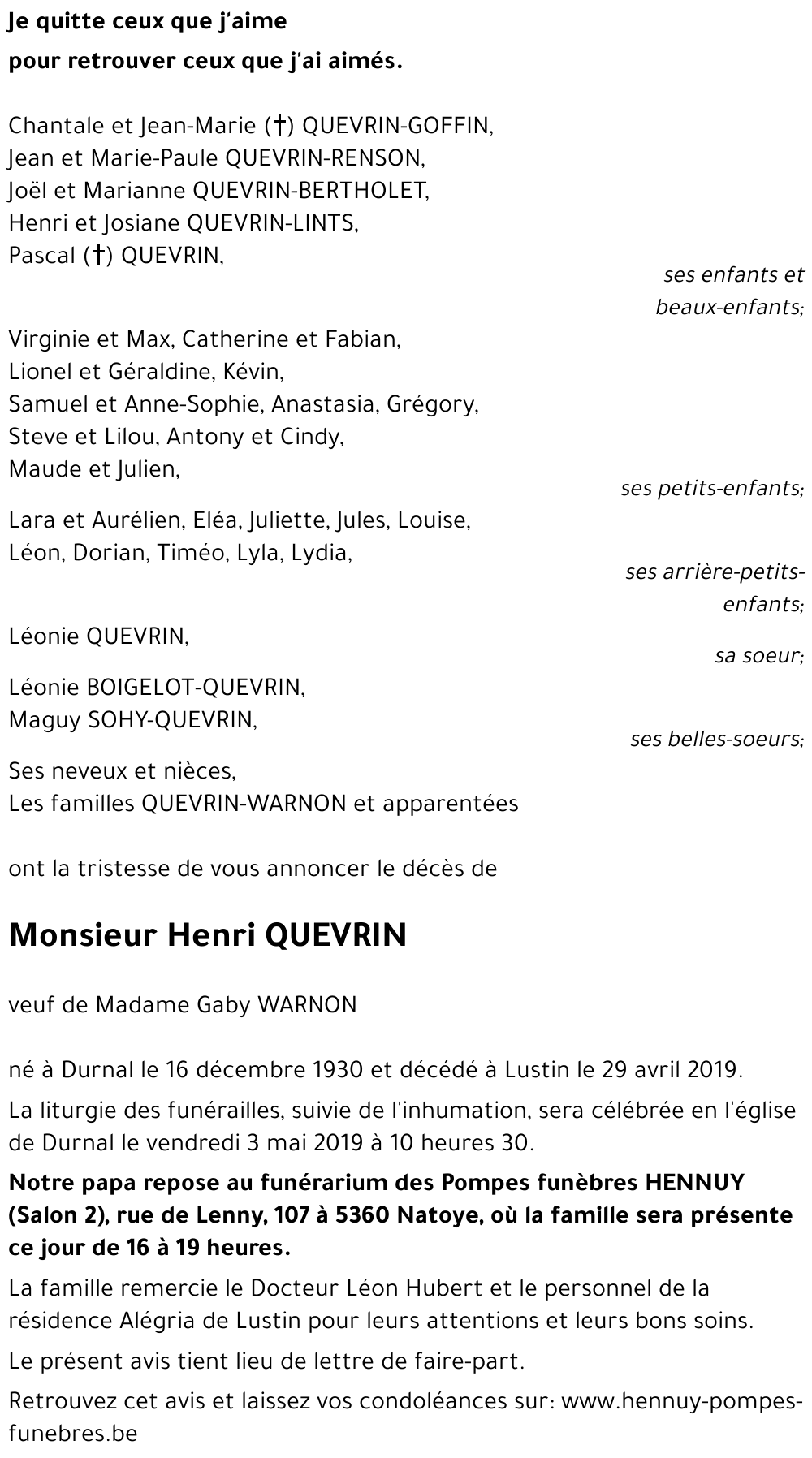 Henri QUEVRIN
